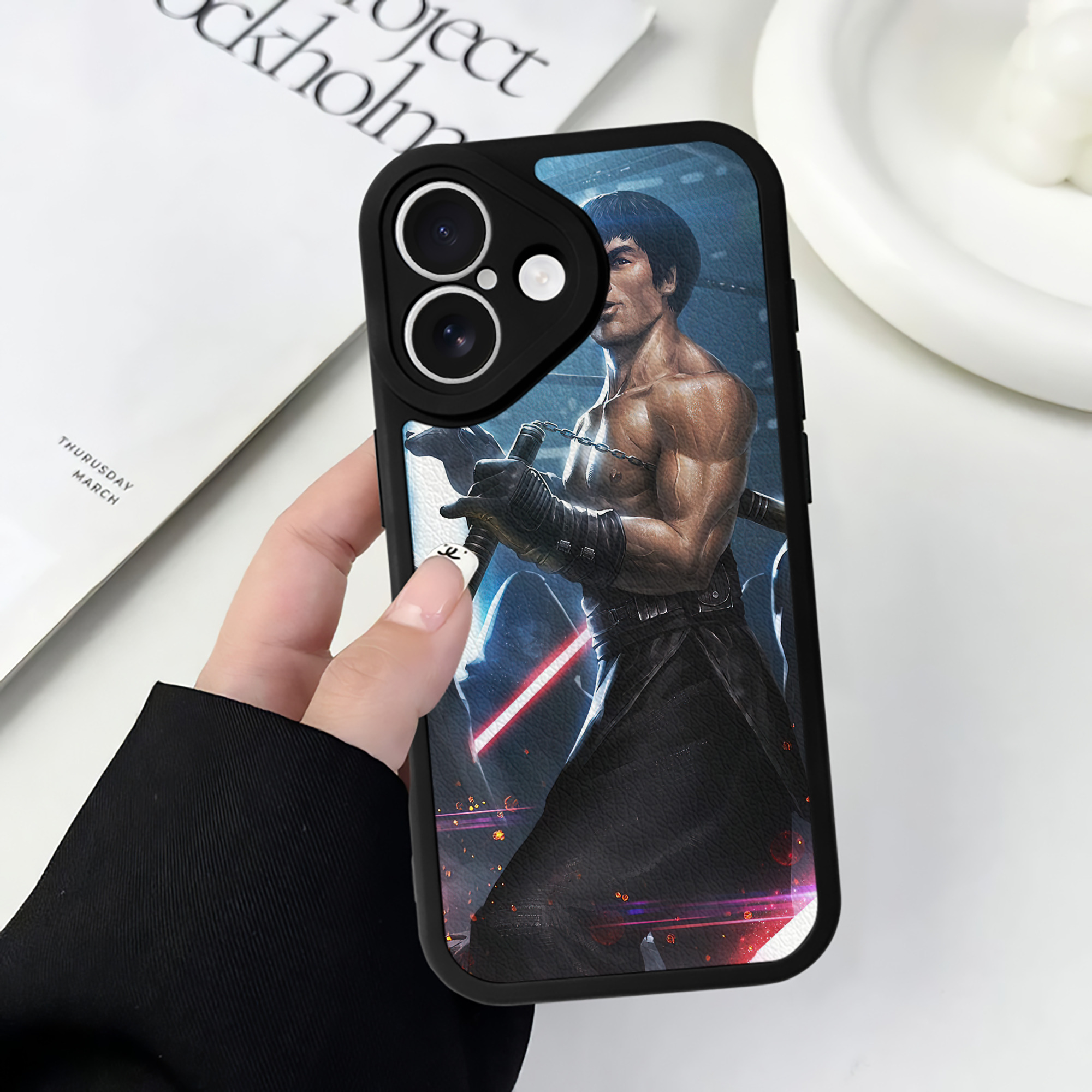 （画像用） スター・ウォーズ Star Wars 【iPhone 16シリーズ対応】シリコンスマホケース（レザー調） 材質：シリコン